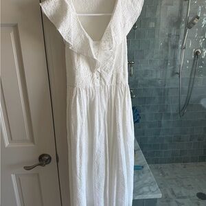 Midi White Lace Dress